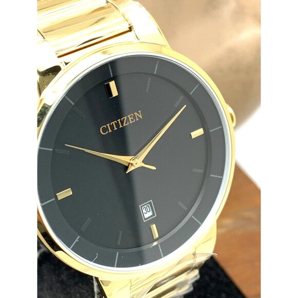 Citizen Men's Watch BI5012-53E Quartz Gold Tone Stainless Steel Black Dial 40mm - Picture 12 of 13